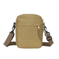 Men's Nylon Solid Color Streetwear Square Zipper Shoulder Bag sku image 3