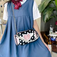 Women's Small Pu Leather Heart Shape Classic Style Square Zipper Crossbody Bag main image 4