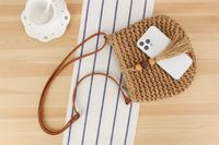 Women's Small Straw Solid Color Vintage Style Classic Style Zipper Straw Bag main image 2