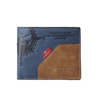 Men's Geometric Color Block Pu Leather Flip Cover Card Holder sku image 2