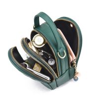 Women's Small Pu Leather Argyle Streetwear Oval Zipper Handbag Crossbody Bag main image 3