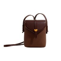 Women's Mini Pu Leather Solid Color Streetwear Zipper Shoulder Bag sku image 2