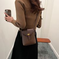 Women's Mini Pu Leather Solid Color Streetwear Zipper Shoulder Bag main image 3