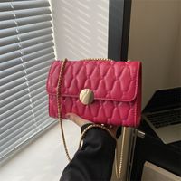 Women's Pu Leather Solid Color Basic Flip Cover Shoulder Bag Crossbody Bag main image 6