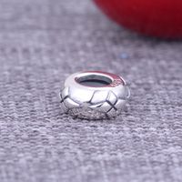 1 Piece Diameter 9mm Hole 2~2.9mm Sterling Silver Rhombus Beads main image 1