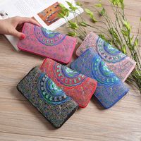 Ethnic Style Embroidered Single Pull Wallet main image 3