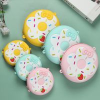 Girl'S Silica Gel Donuts Flower Bow Knot Cute Round Zipper Shoulder Bag main image 3