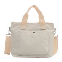 Women's Nylon Solid Color Basic Zipper Shoulder Bag sku image 2