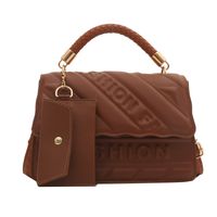 Women's Pu Leather Solid Color Classic Style Flip Cover Handbag sku image 2