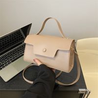 Women's Pu Leather Solid Color Basic Flip Cover Handbag main image 4