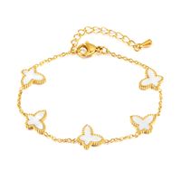 Elegant Lady Butterfly Stainless Steel Bracelets sku image 1