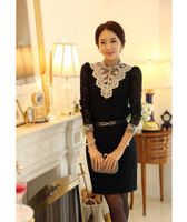 Women's Blouse Long Sleeve Blouses Lace Transparent Elegant Basic Classic Style Simple Solid Color sku image 1