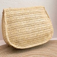 Women's Small Straw Solid Color Vacation Weave Shell Magnetic Buckle Lock Clasp Straw Bag main image 2