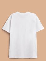 Femmes T-Shirt Manche Courte T-shirts Impression Vacances Couleur Unie main image 4