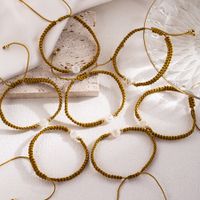 Copper 18K Gold Plated IG Style Basic Letter Knitting Bracelets main image 4