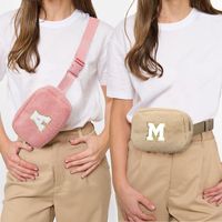 Women's Sports Letter Solid Color Nylon Waist Bags main image 1