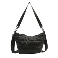 Women's Cloth Solid Color Streetwear Zipper Shoulder Bag sku image 5