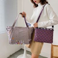 Women's Large Nylon Geometric Cute Square Zipper Bag Sets main image 3