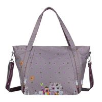 Women's Large Nylon Geometric Cute Square Zipper Bag Sets sku image 5