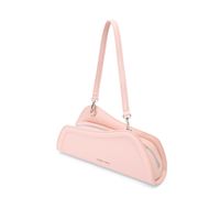 Femmes Moyen Faux Cuir Couleur Unie De Base Fermeture Éclair Sac Sous Les Bras main image 3