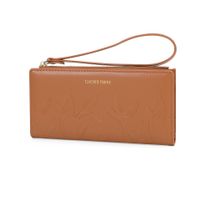Women's Pu Leather Solid Color Simple Style Square Zipper Long Wallets main image 2