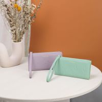 Women's Pu Leather Solid Color Simple Style Square Zipper Long Wallets main image 5
