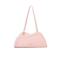 Femmes Moyen Faux Cuir Couleur Unie De Base Fermeture Éclair Sac Sous Les Bras sku image 4