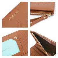 Women's Pu Leather Solid Color Simple Style Square Zipper Long Wallets main image 4