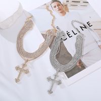 Dame Traverser Alliage Incruster Strass Femmes Collier main image 6