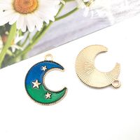1 Piece Simple Style Moon Unicorn Crown Metal Enamel Inlay Pendant Jewelry Accessories sku image 28
