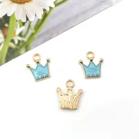 1 Piece Simple Style Moon Unicorn Crown Metal Enamel Inlay Pendant Jewelry Accessories sku image 2