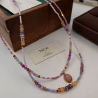 Elegant Lady Geometric Beaded Natural Stone Women's Pendant Necklace main image 1