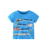 Casual Cartoon Car Cotton T-shirts & Shirts main image 5