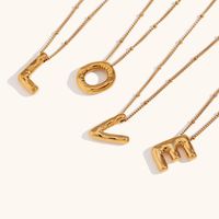 Ig Style Simple Style Letter Stainless Steel Plating 18k Gold Plated Pendant Necklace main image 1