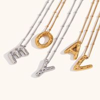 Ig Style Simple Style Letter Stainless Steel Plating 18k Gold Plated Pendant Necklace main image 8