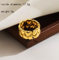 Wholesale Casual Simple Style Heart Shape Rectangle Copper Inlay 18K Gold Plated Zircon Open Rings main image 2