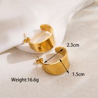 1 Pair Ig Style Basic Cool Style Solid Color Plating Stainless Steel 18k Gold Plated Earrings Ear Studs sku image 6