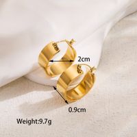 1 Pair Ig Style Basic Cool Style Solid Color Plating Stainless Steel 18k Gold Plated Earrings Ear Studs sku image 5