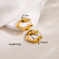 1 Pair Ig Style Basic Cool Style Solid Color Plating Stainless Steel 18k Gold Plated Earrings Ear Studs sku image 7