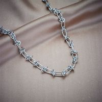 Classic Style Solid Color Titanium Steel Plating Bracelets Necklace main image 2