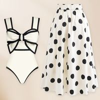Women's Round Dots Bow Knot One-pieces Swimwear main image 1
