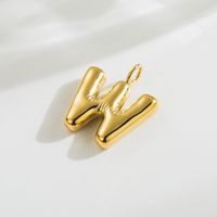 1 Piece 14.3*17.8mm Hole 3~3.9mm Stainless Steel 14K Gold Plated Letter Polished Pendant sku image 19