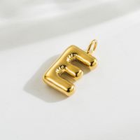 1 Piece 14.3*17.8mm Hole 3~3.9mm Stainless Steel 14K Gold Plated Letter Polished Pendant sku image 17