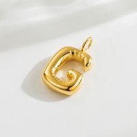 1 Piece 14.3*17.8mm Hole 3~3.9mm Stainless Steel 14K Gold Plated Letter Polished Pendant sku image 24
