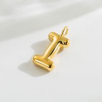 1 Piece 14.3*17.8mm Hole 3~3.9mm Stainless Steel 14K Gold Plated Letter Polished Pendant main image 4
