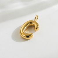 1 Piece 14.3*17.8mm Hole 3~3.9mm Stainless Steel 14K Gold Plated Letter Polished Pendant sku image 8