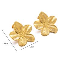 1 Pair Glam Retro Flower Plating Inlay Stainless Steel Artificial Pearls Ear Studs sku image 1