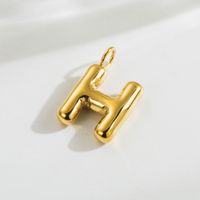 1 Piece 14.3*17.8mm Hole 3~3.9mm Stainless Steel 14K Gold Plated Letter Polished Pendant sku image 11