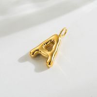 1 Piece 14.3*17.8mm Hole 3~3.9mm Stainless Steel 14K Gold Plated Letter Polished Pendant main image 6