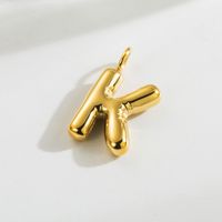 1 Piece 14.3*17.8mm Hole 3~3.9mm Stainless Steel 14K Gold Plated Letter Polished Pendant sku image 3